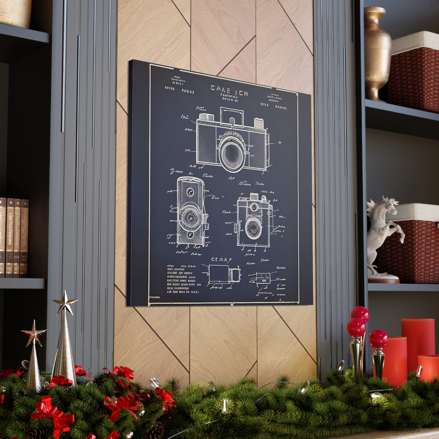 fə-ˈtä-grə-fər | Camera Aperture Technical Schematics | Canvas Gallery Wraps | AI Design Concepts | Version 11