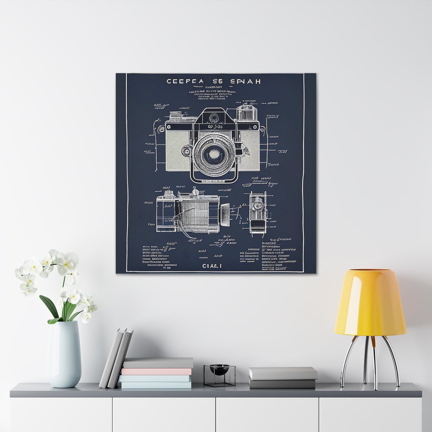 fə-ˈtä-grə-fər | Camera Aperture Technical Schematics | Canvas Gallery Wraps | AI Design Concepts | Version 10