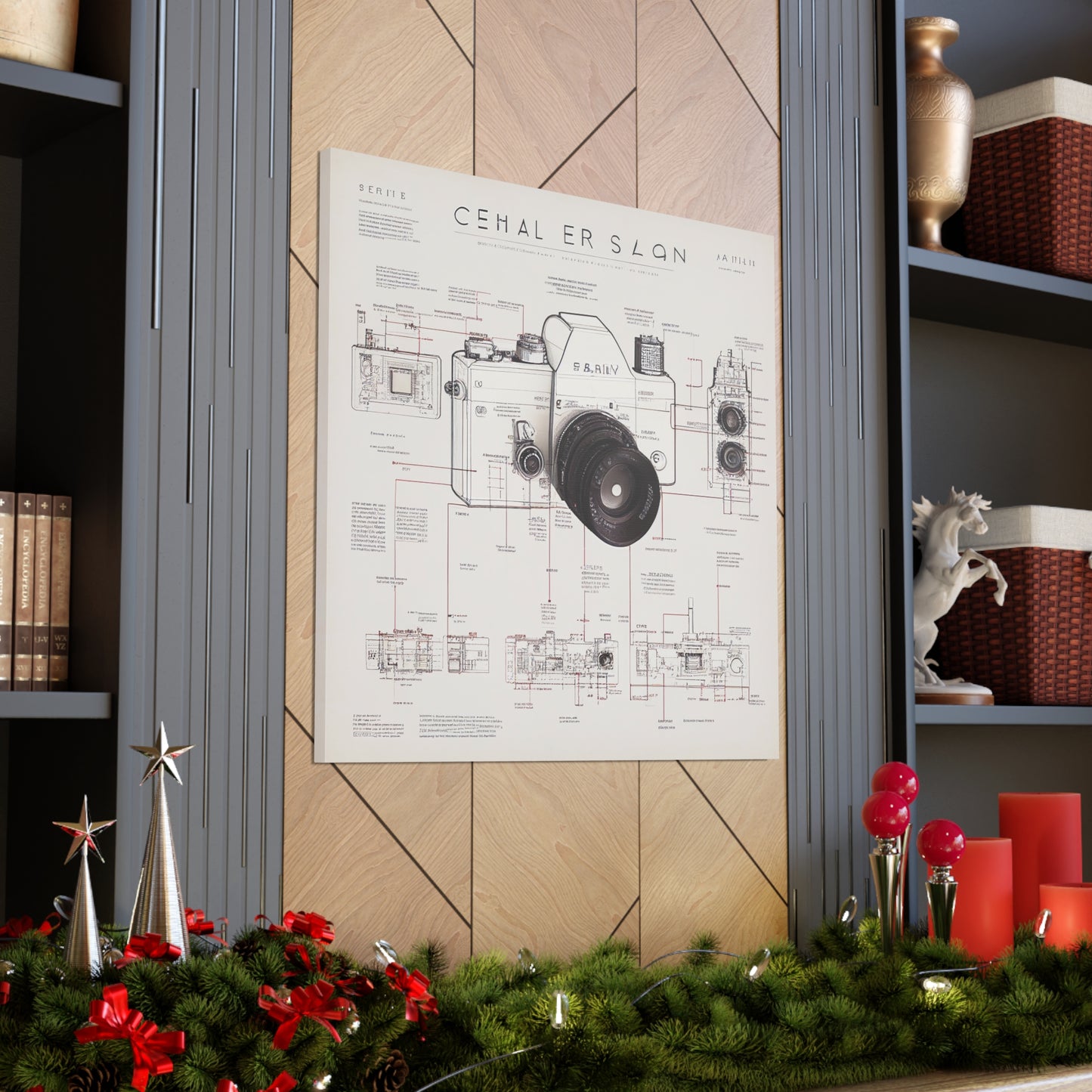 fə-ˈtä-grə-fər | Camera Aperture Technical Schematics | Canvas Gallery Wraps | AI Design Concepts | Version 17