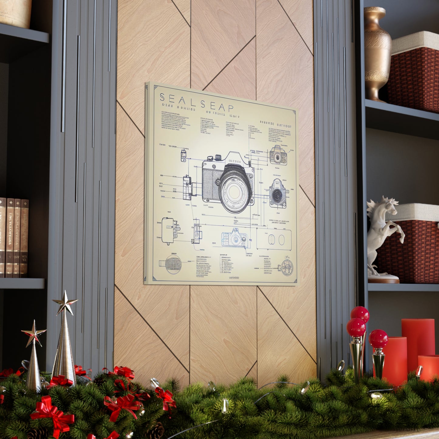 fə-ˈtä-grə-fər | Camera Aperture Technical Schematics | Canvas Gallery Wraps | AI Design Concepts | Version 6
