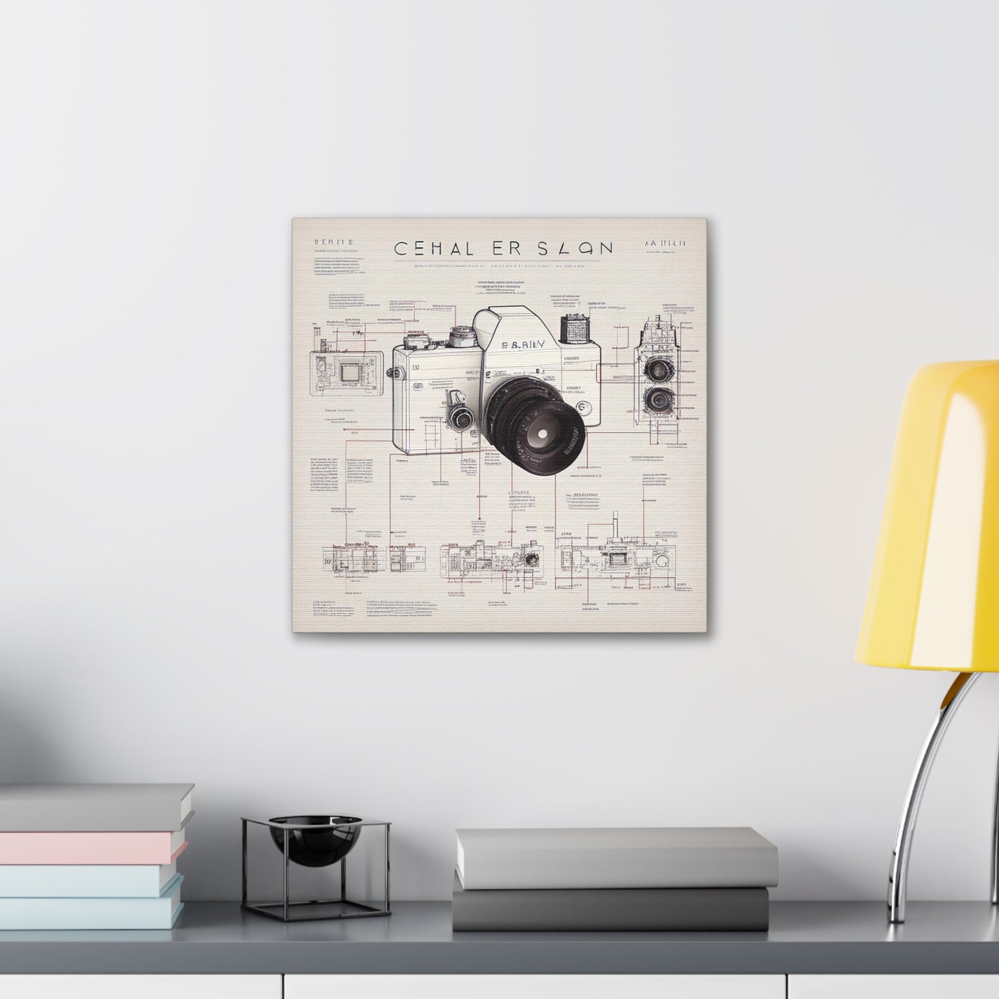 fə-ˈtä-grə-fər | Camera Aperture Technical Schematics | Canvas Gallery Wraps | AI Design Concepts | Version 17