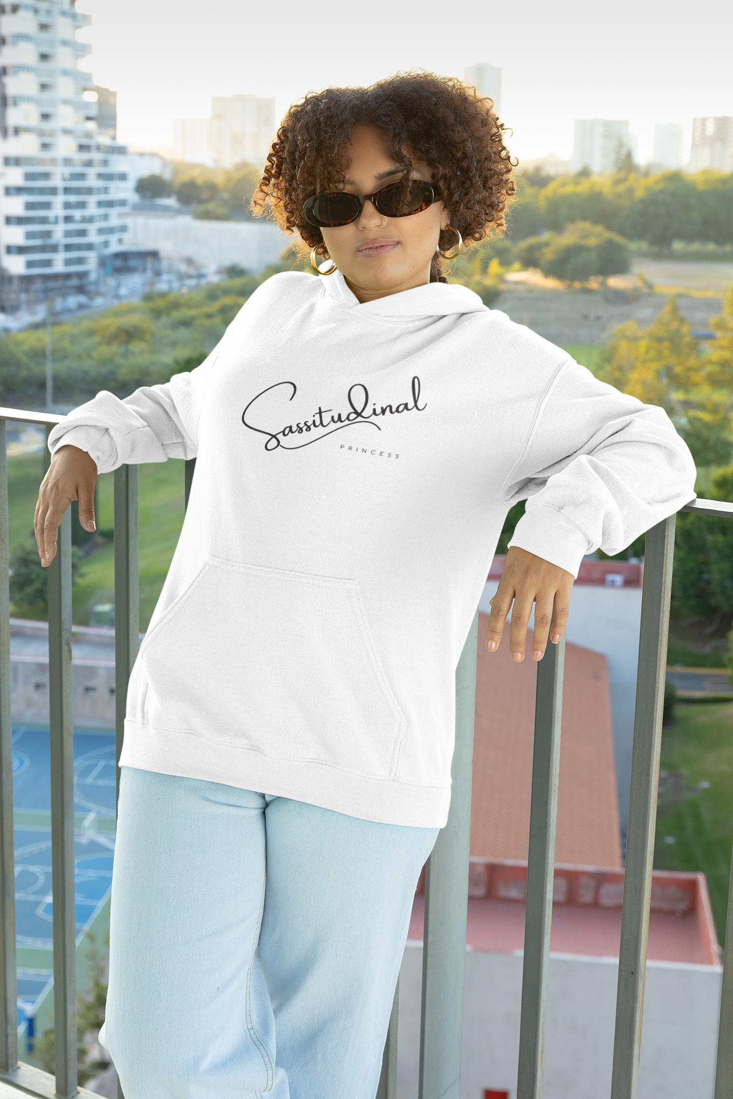 "Sassitudinal Princess" Girlie College Hoodie