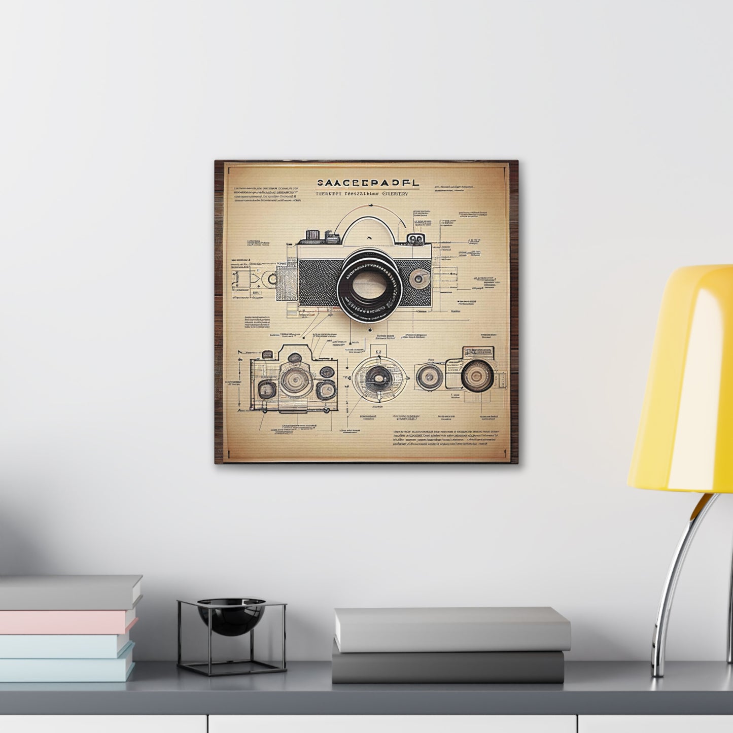 fə-ˈtä-grə-fər | Camera Aperture Technical Schematics | Canvas Gallery Wraps | AI Design Concepts | Version 15