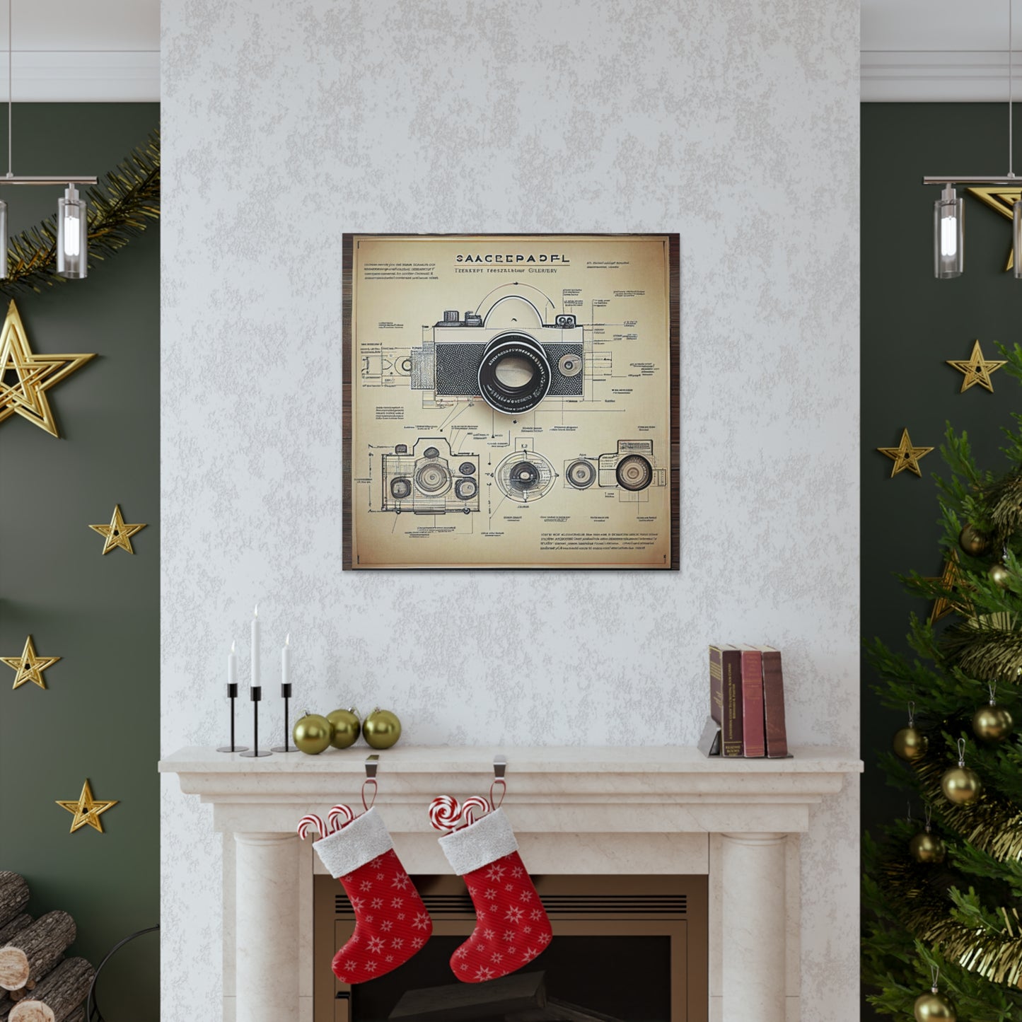 fə-ˈtä-grə-fər | Camera Aperture Technical Schematics | Canvas Gallery Wraps | AI Design Concepts | Version 15