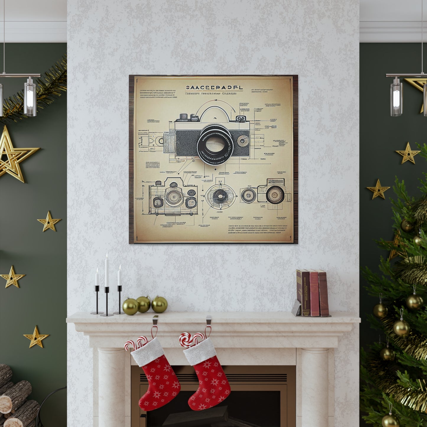 fə-ˈtä-grə-fər | Camera Aperture Technical Schematics | Canvas Gallery Wraps | AI Design Concepts | Version 15