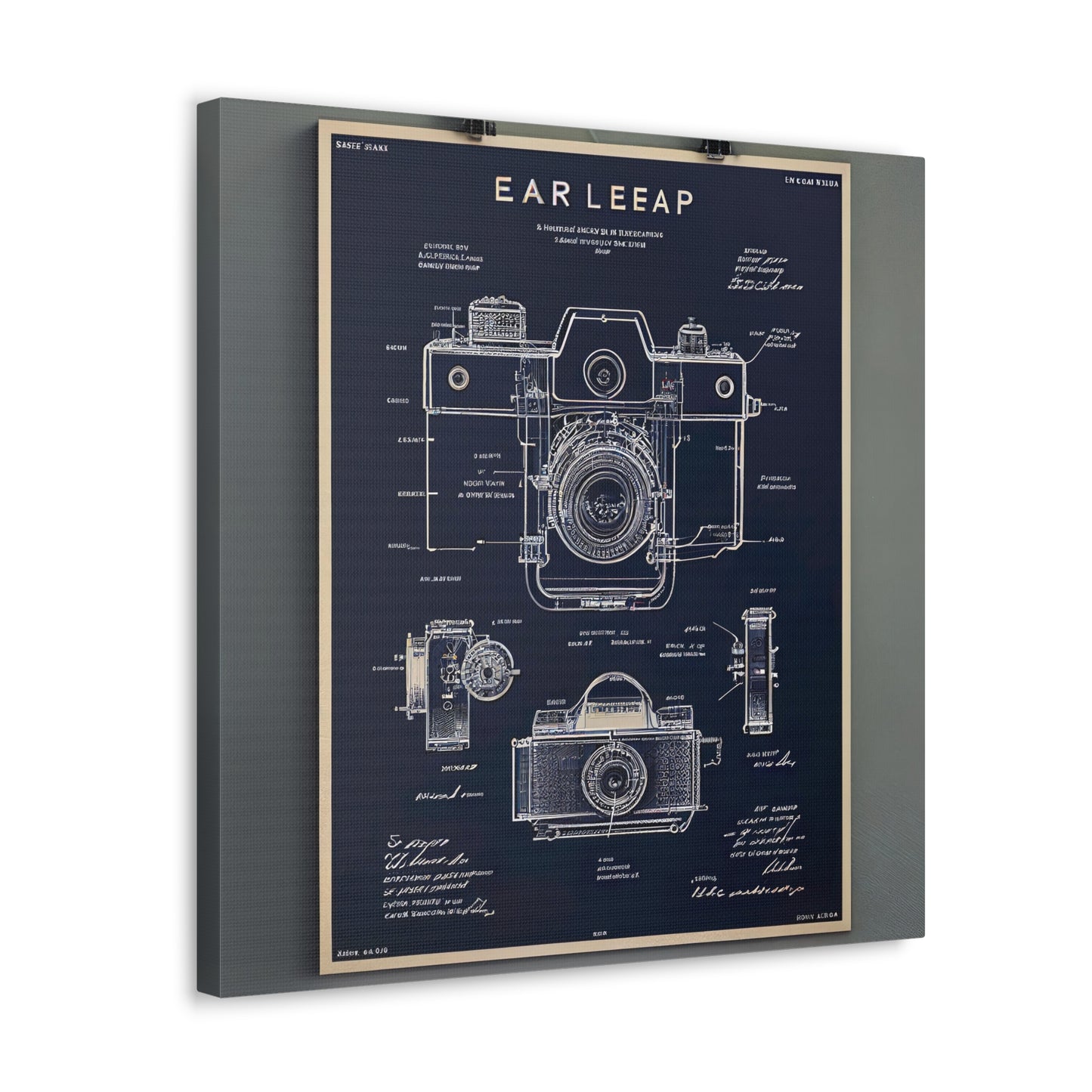 fə-ˈtä-grə-fər | Camera Aperture Technical Schematics | Canvas Gallery Wraps | AI Design Concepts | Version 7