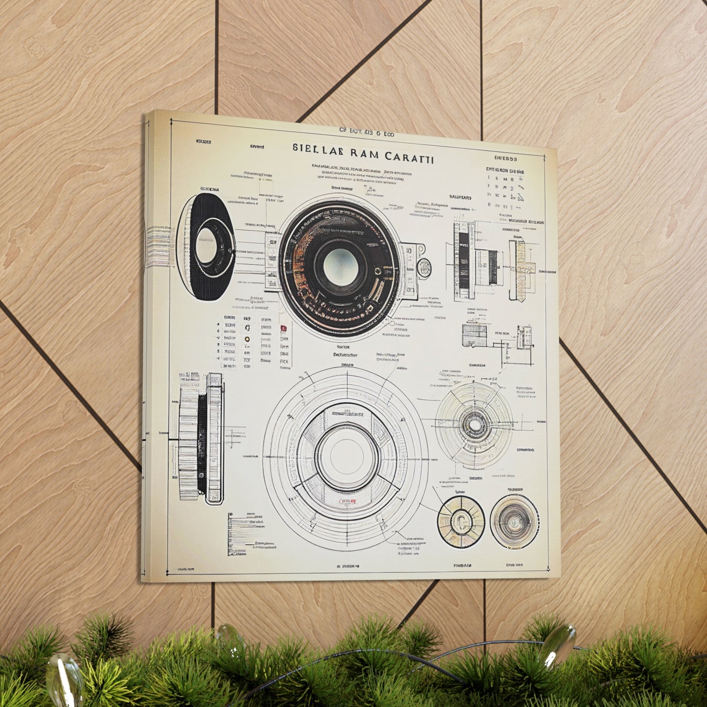 fə-ˈtä-grə-fər | Camera Aperture Technical Schematics | Canvas Gallery Wraps | AI Design Concepts | Version 13