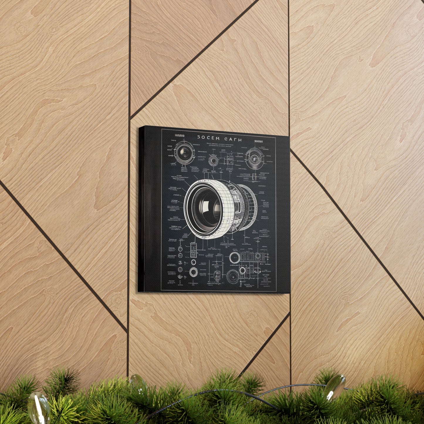 fə-ˈtä-grə-fər | Camera Aperture Technical Schematics | Canvas Gallery Wraps | AI Design Concepts | Version 16