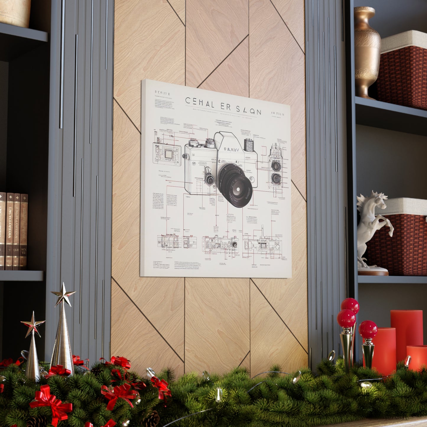 fə-ˈtä-grə-fər | Camera Aperture Technical Schematics | Canvas Gallery Wraps | AI Design Concepts | Version 17