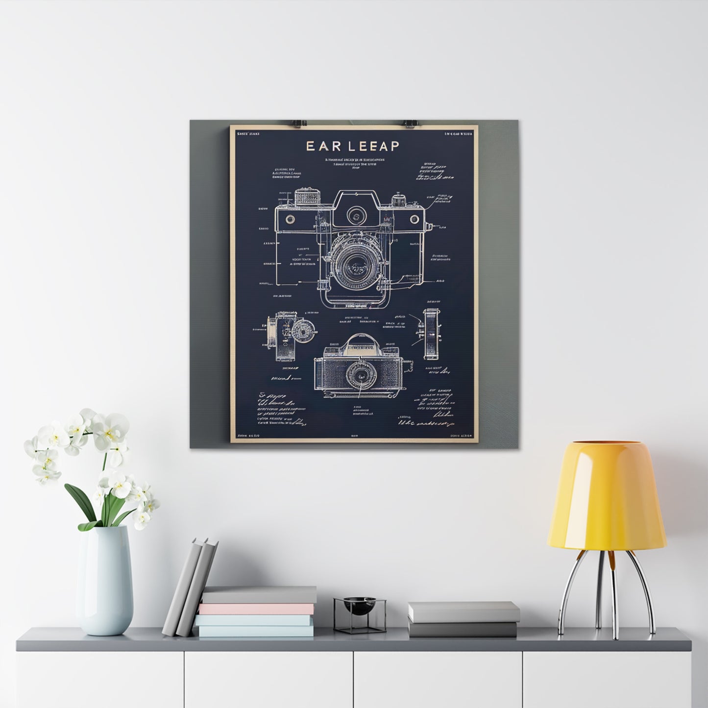 fə-ˈtä-grə-fər | Camera Aperture Technical Schematics | Canvas Gallery Wraps | AI Design Concepts | Version 7