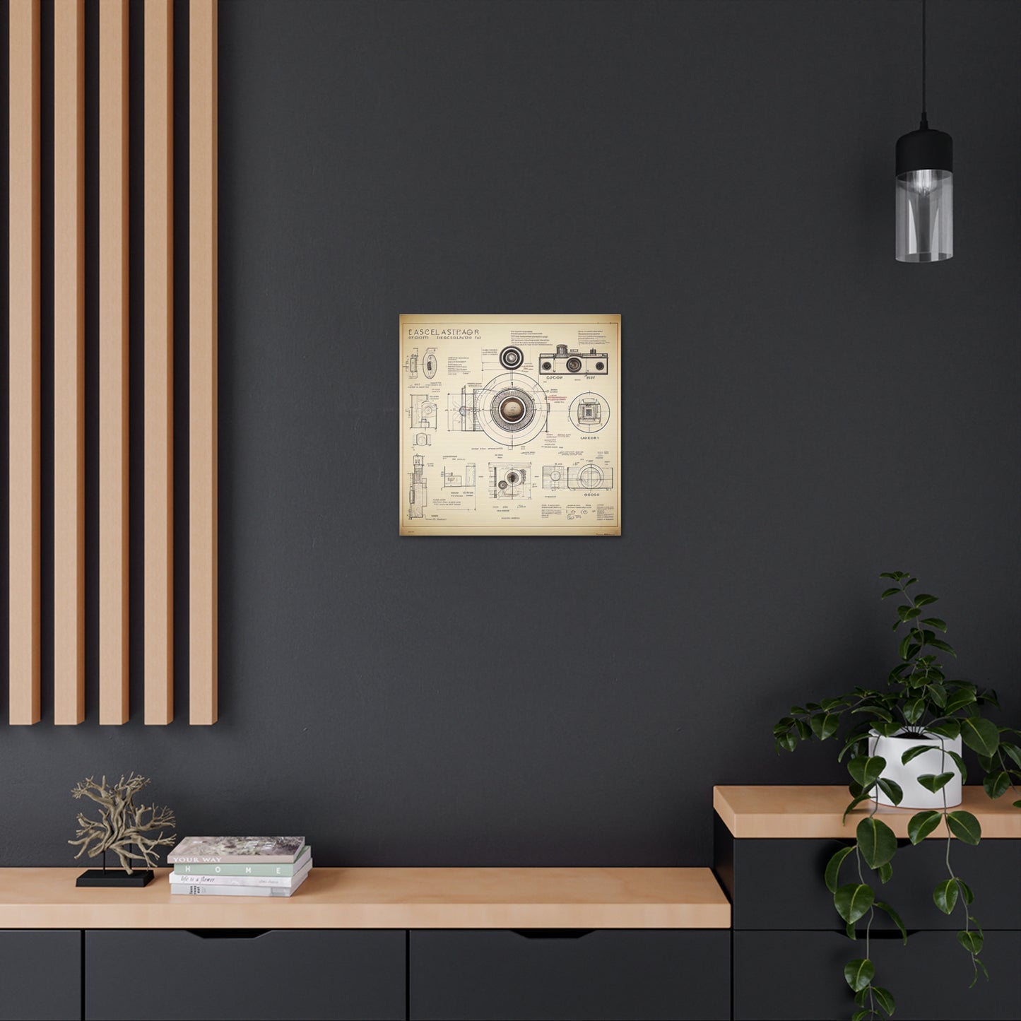 fə-ˈtä-grə-fər | Camera Aperture Technical Schematics | Canvas Gallery Wraps | AI Design Concepts | Version 1