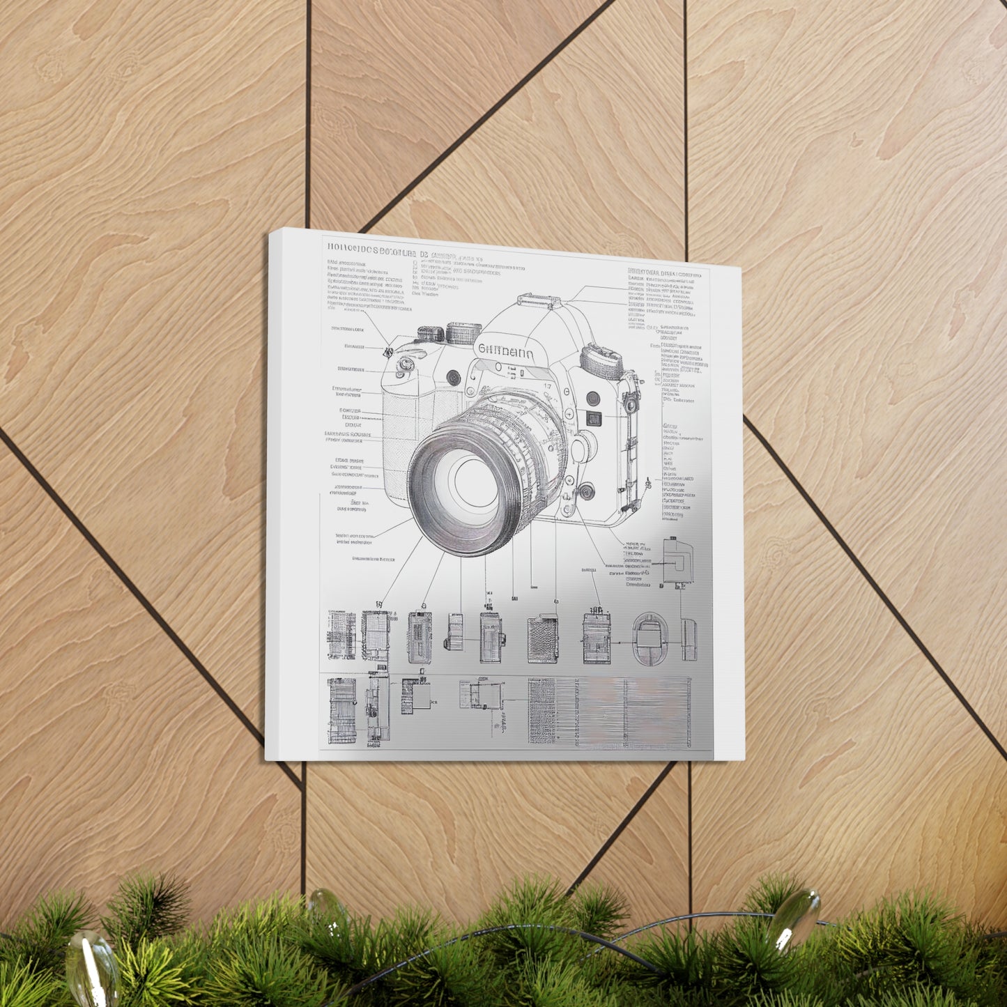 fə-ˈtä-grə-fər | Camera Aperture Technical Schematics | Canvas Gallery Wraps | AI Design Concepts | Version 8
