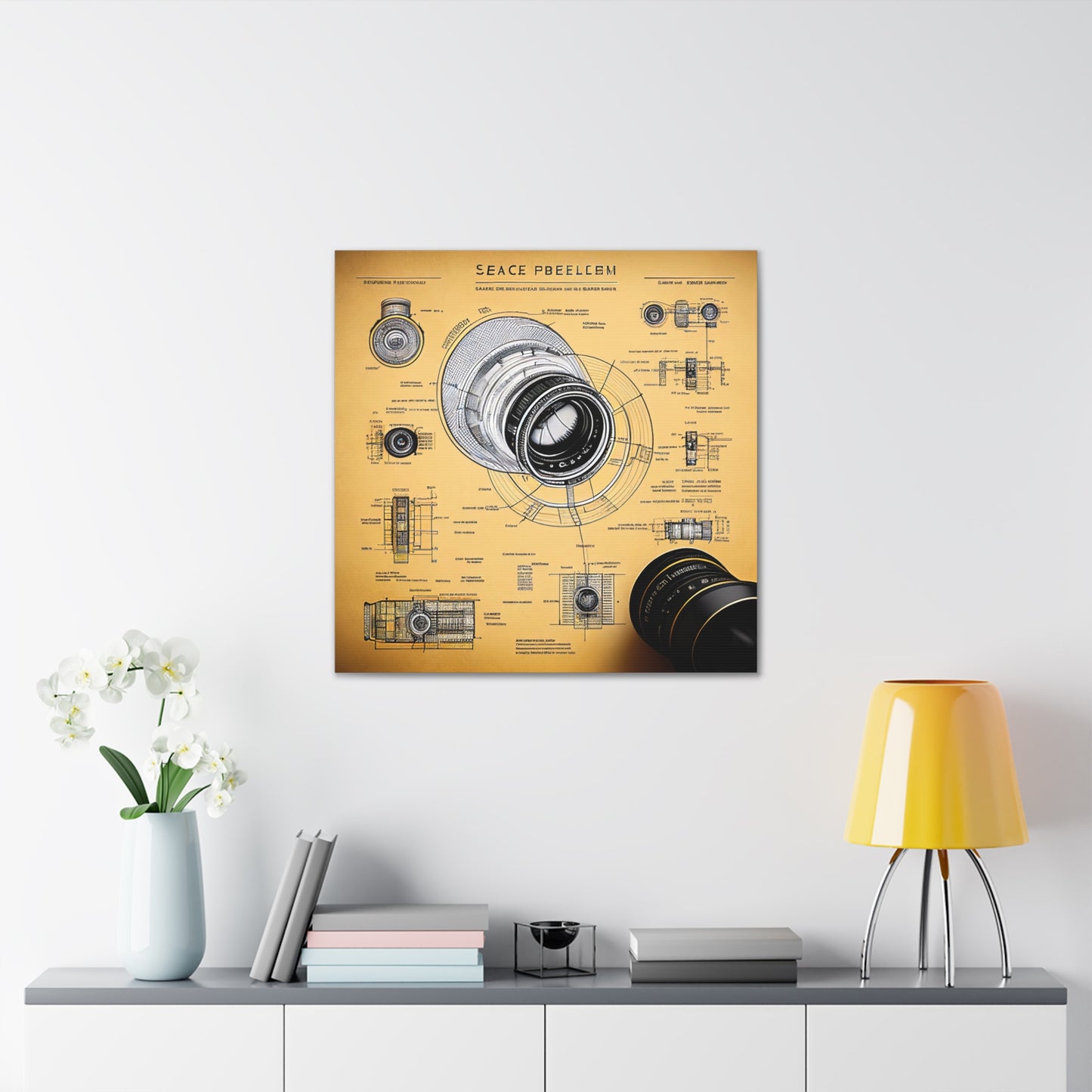 fə-ˈtä-grə-fər | Camera Aperture Technical Schematics | Canvas Gallery Wraps | AI Design Concepts | Version 2