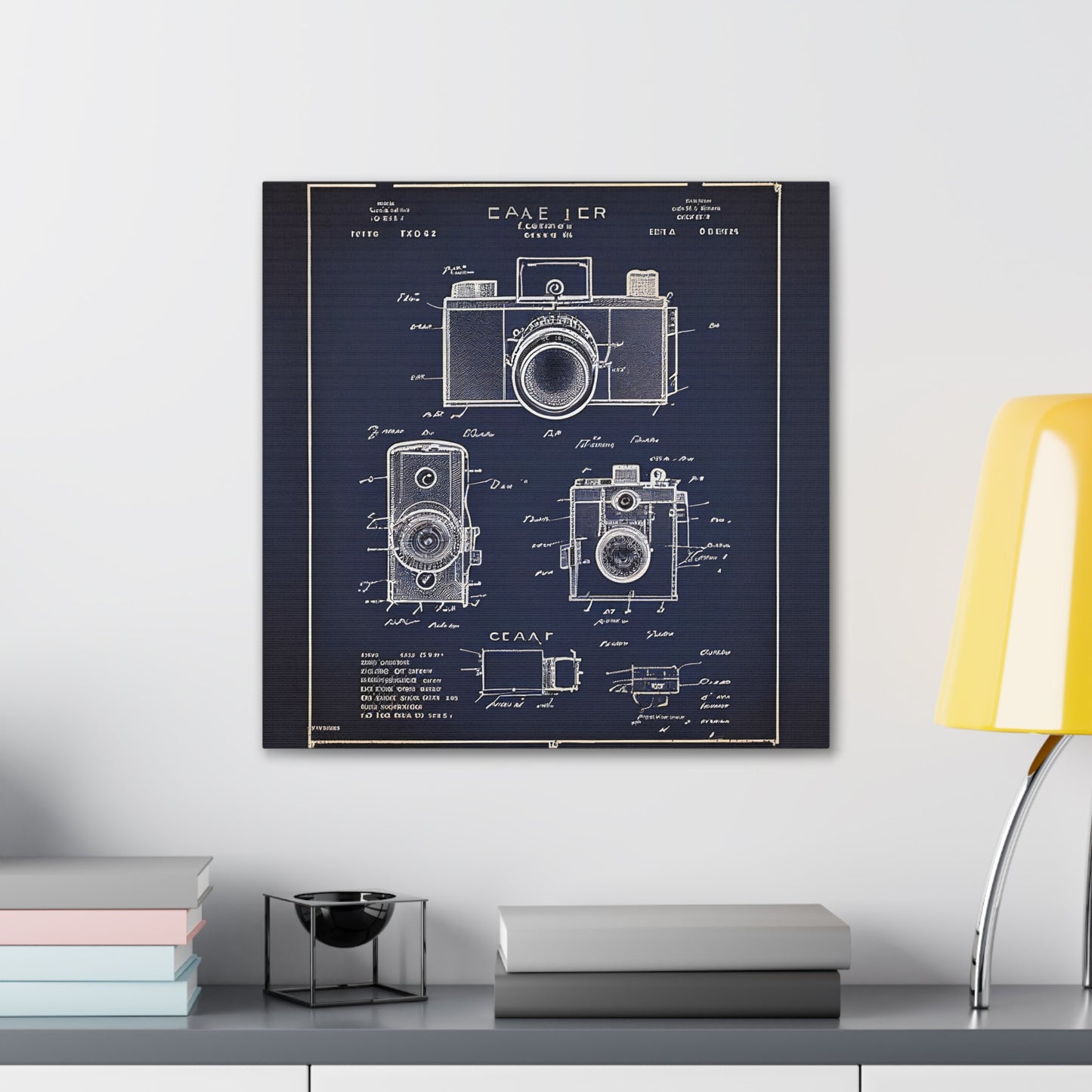 fə-ˈtä-grə-fər | Camera Aperture Technical Schematics | Canvas Gallery Wraps | AI Design Concepts | Version 11