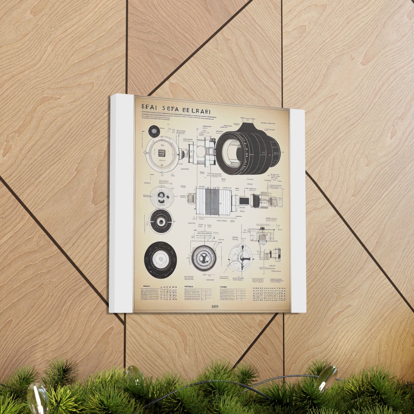 fə-ˈtä-grə-fər | Camera Aperture Technical Schematics | Canvas Gallery Wraps | AI Design Concepts | Version 4