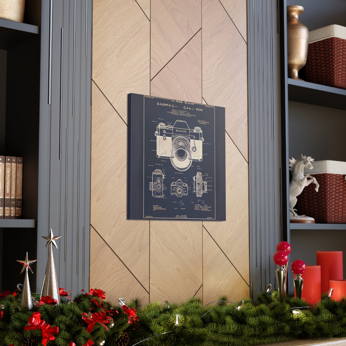 fə-ˈtä-grə-fər | Camera Aperture Technical Schematics | Canvas Gallery Wraps | AI Design Concepts | Version 5