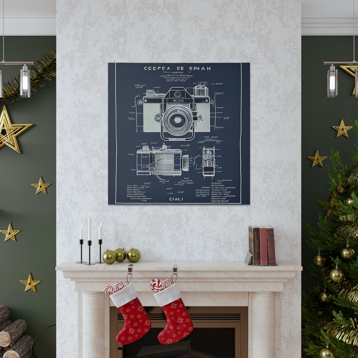 fə-ˈtä-grə-fər | Camera Aperture Technical Schematics | Canvas Gallery Wraps | AI Design Concepts | Version 10