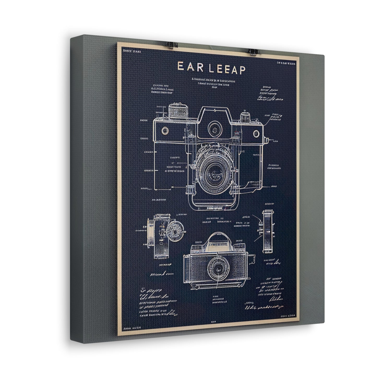 fə-ˈtä-grə-fər | Camera Aperture Technical Schematics | Canvas Gallery Wraps | AI Design Concepts | Version 7