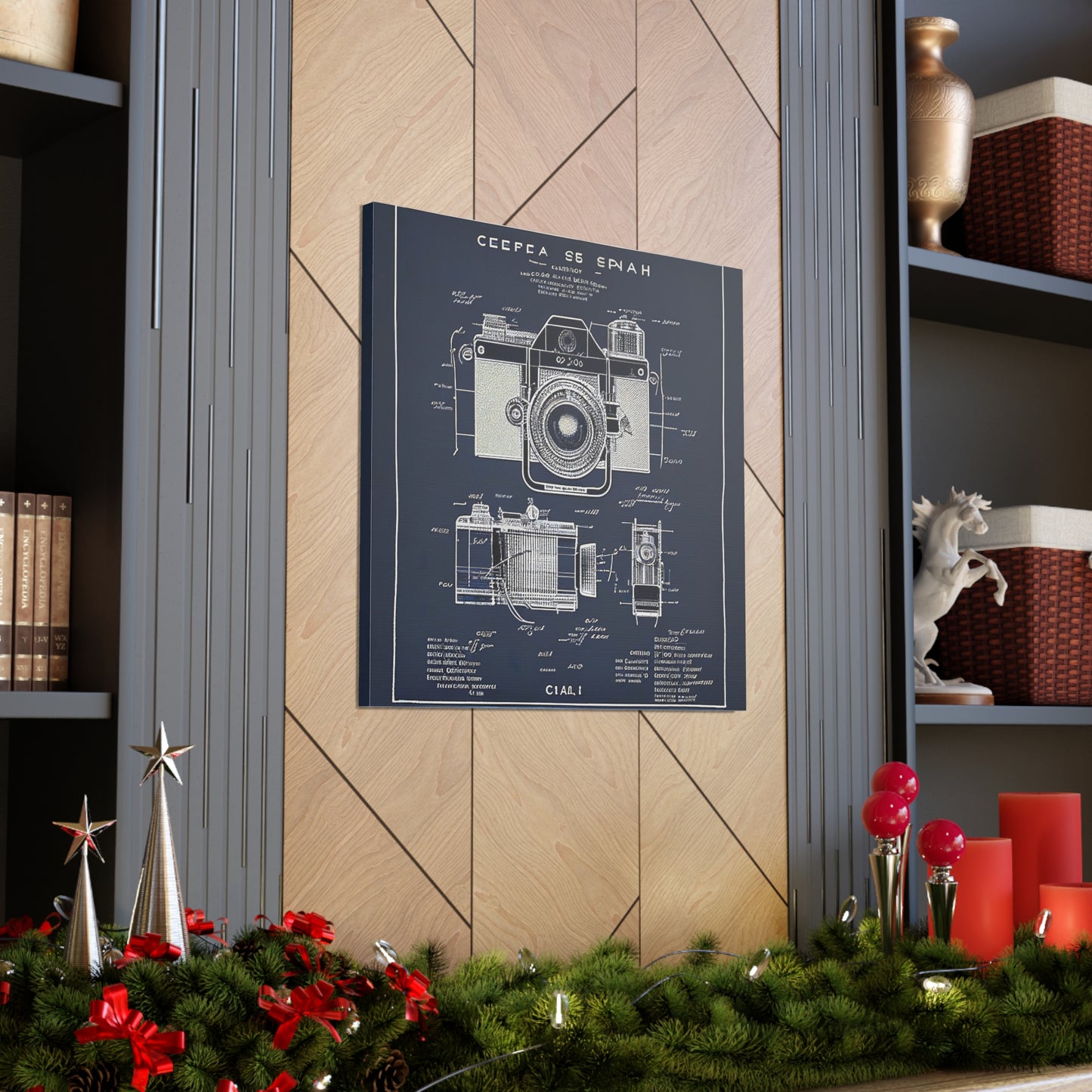 fə-ˈtä-grə-fər | Camera Aperture Technical Schematics | Canvas Gallery Wraps | AI Design Concepts | Version 10