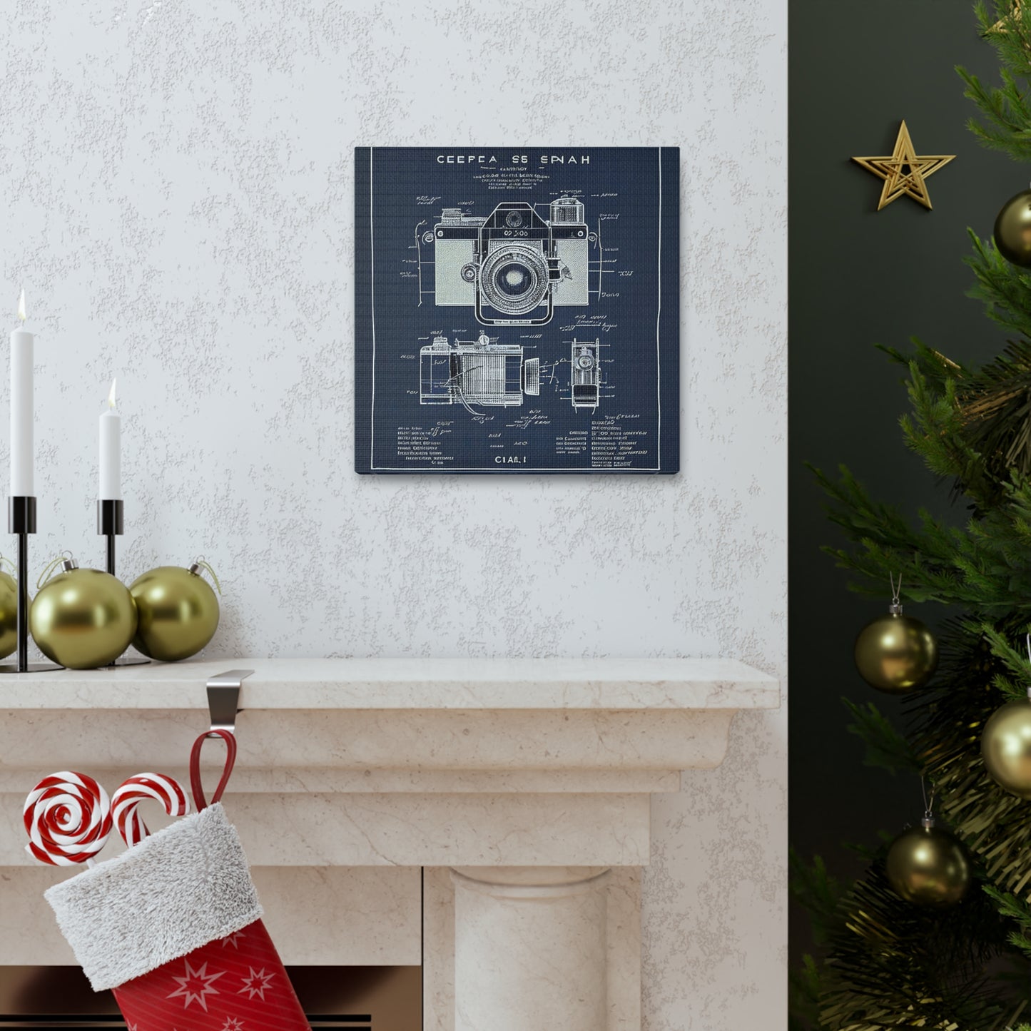 fə-ˈtä-grə-fər | Camera Aperture Technical Schematics | Canvas Gallery Wraps | AI Design Concepts | Version 10