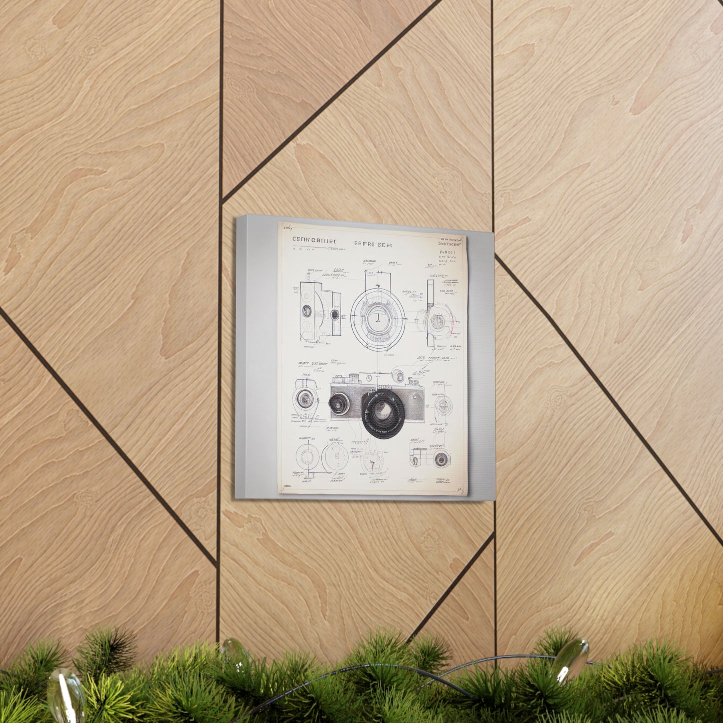 fə-ˈtä-grə-fər | Camera Aperture Technical Schematics | Canvas Gallery Wraps | AI Design Concepts | Version 3