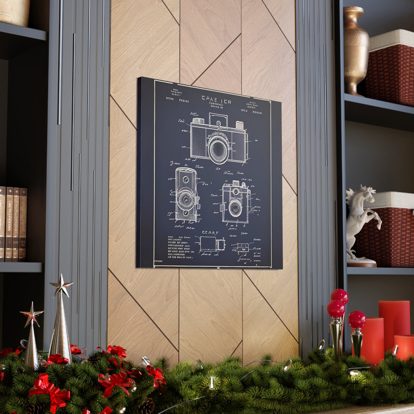 fə-ˈtä-grə-fər | Camera Aperture Technical Schematics | Canvas Gallery Wraps | AI Design Concepts | Version 11