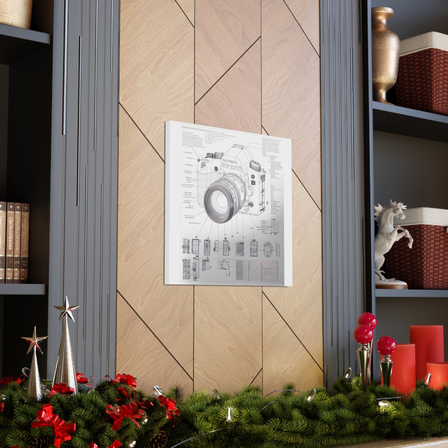 fə-ˈtä-grə-fər | Camera Aperture Technical Schematics | Canvas Gallery Wraps | AI Design Concepts | Version 8