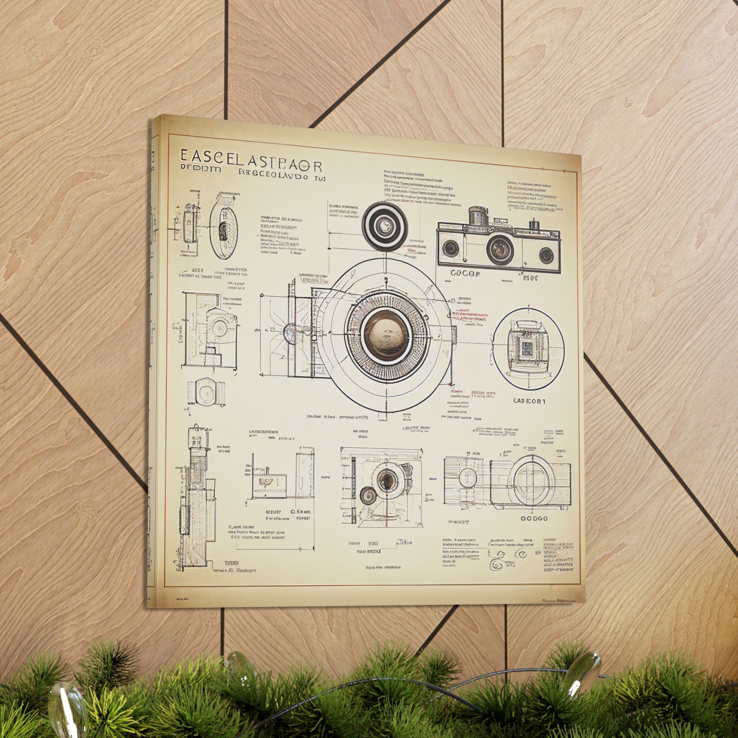fə-ˈtä-grə-fər | Camera Aperture Technical Schematics | Canvas Gallery Wraps | AI Design Concepts | Version 1