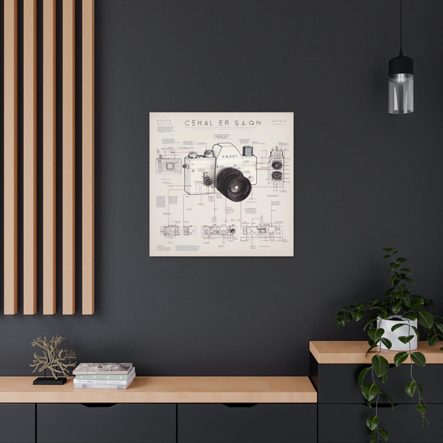 fə-ˈtä-grə-fər | Camera Aperture Technical Schematics | Canvas Gallery Wraps | AI Design Concepts | Version 17