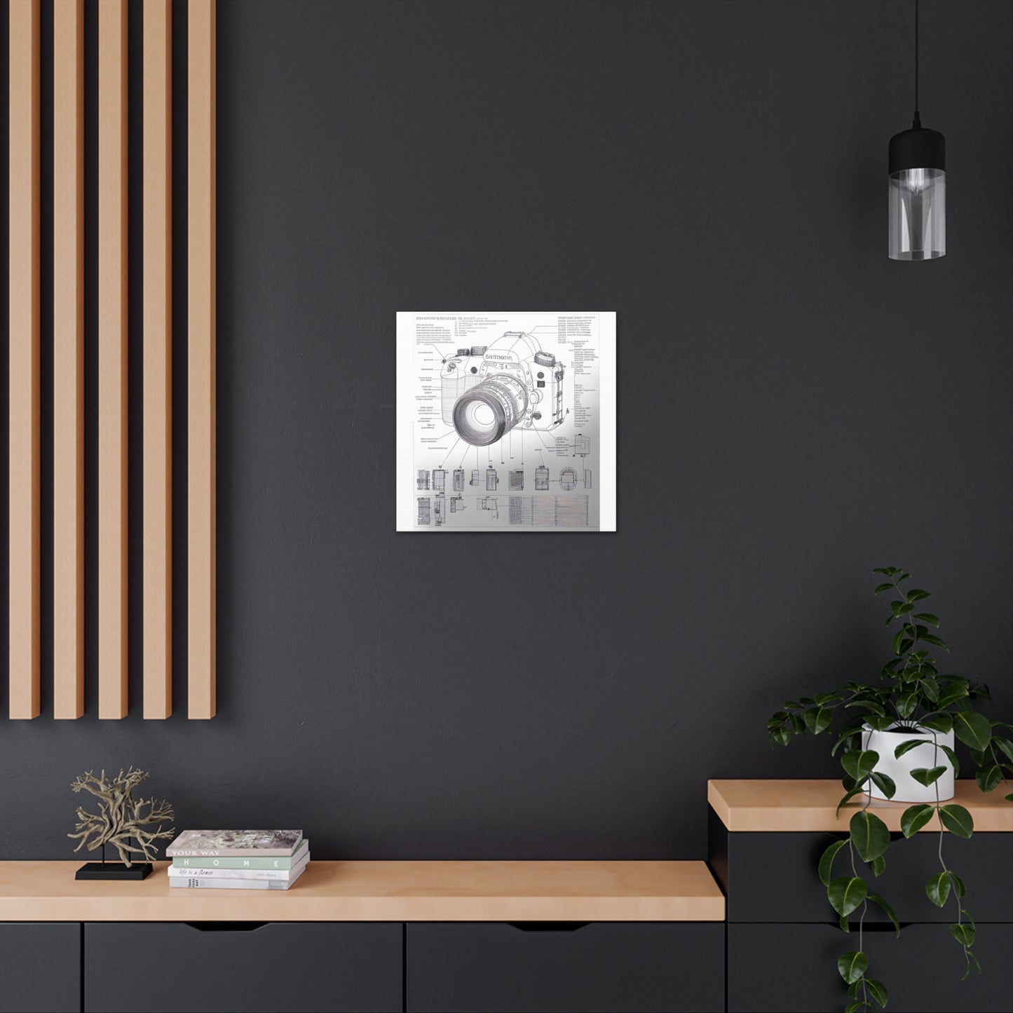 fə-ˈtä-grə-fər | Camera Aperture Technical Schematics | Canvas Gallery Wraps | AI Design Concepts | Version 8