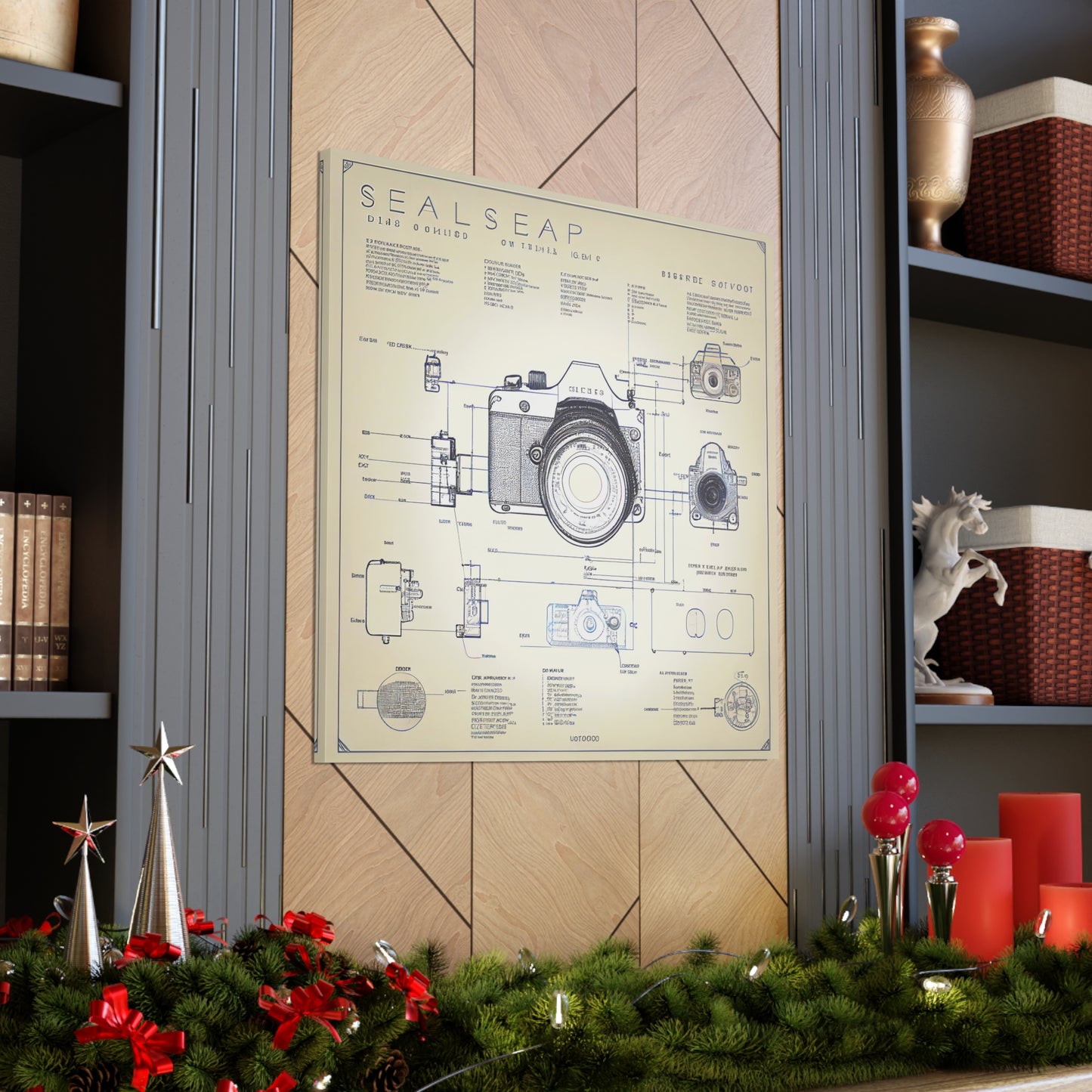 fə-ˈtä-grə-fər | Camera Aperture Technical Schematics | Canvas Gallery Wraps | AI Design Concepts | Version 6