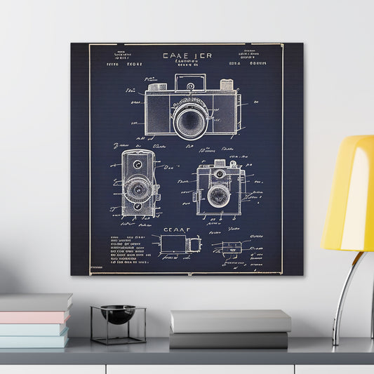 fə-ˈtä-grə-fər | Camera Aperture Technical Schematics | Canvas Gallery Wraps | AI Design Concepts | Version 11