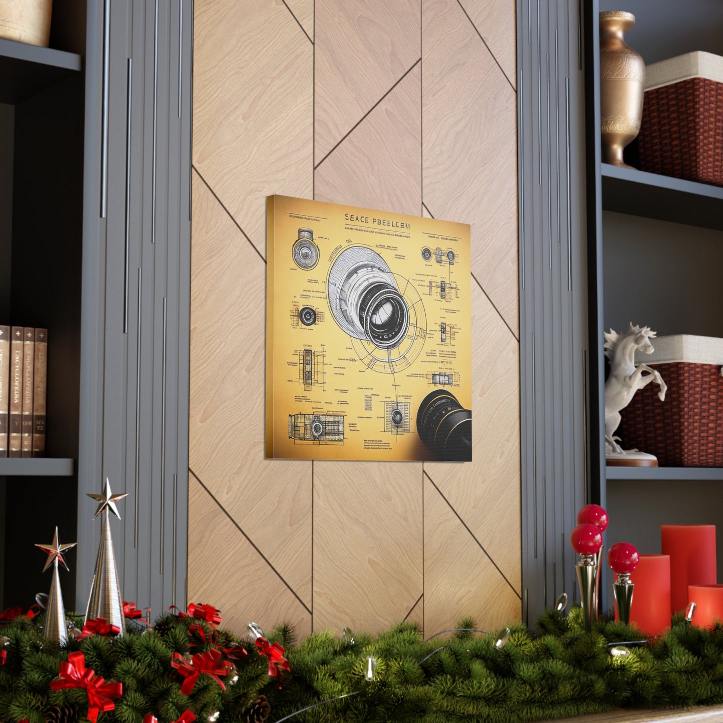fə-ˈtä-grə-fər | Camera Aperture Technical Schematics | Canvas Gallery Wraps | AI Design Concepts | Version 2