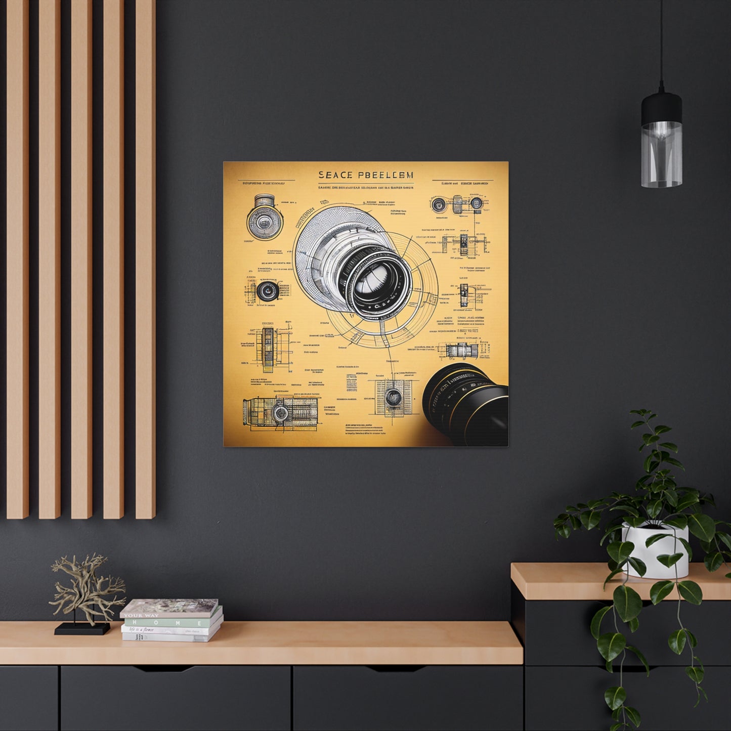 fə-ˈtä-grə-fər | Camera Aperture Technical Schematics | Canvas Gallery Wraps | AI Design Concepts | Version 2