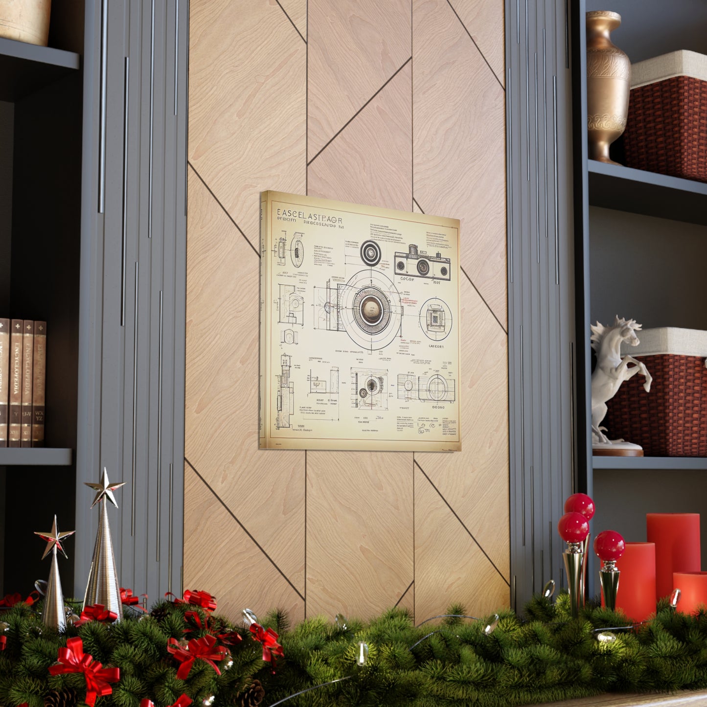 fə-ˈtä-grə-fər | Camera Aperture Technical Schematics | Canvas Gallery Wraps | AI Design Concepts | Version 1
