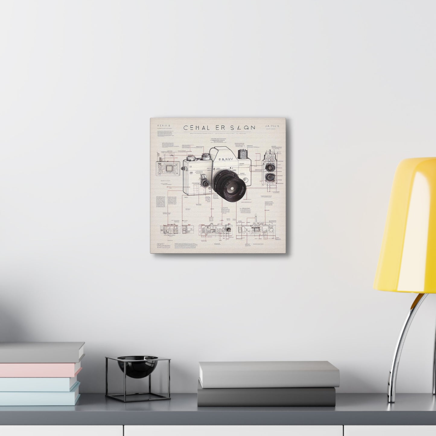 fə-ˈtä-grə-fər | Camera Aperture Technical Schematics | Canvas Gallery Wraps | AI Design Concepts | Version 17