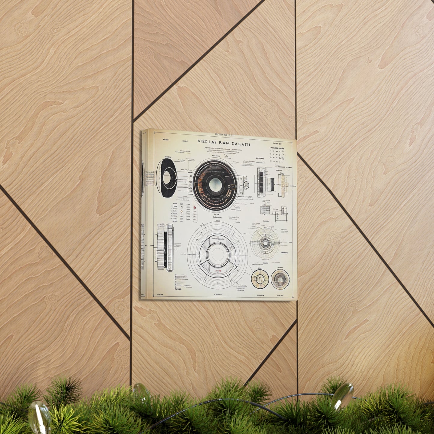 fə-ˈtä-grə-fər | Camera Aperture Technical Schematics | Canvas Gallery Wraps | AI Design Concepts | Version 13