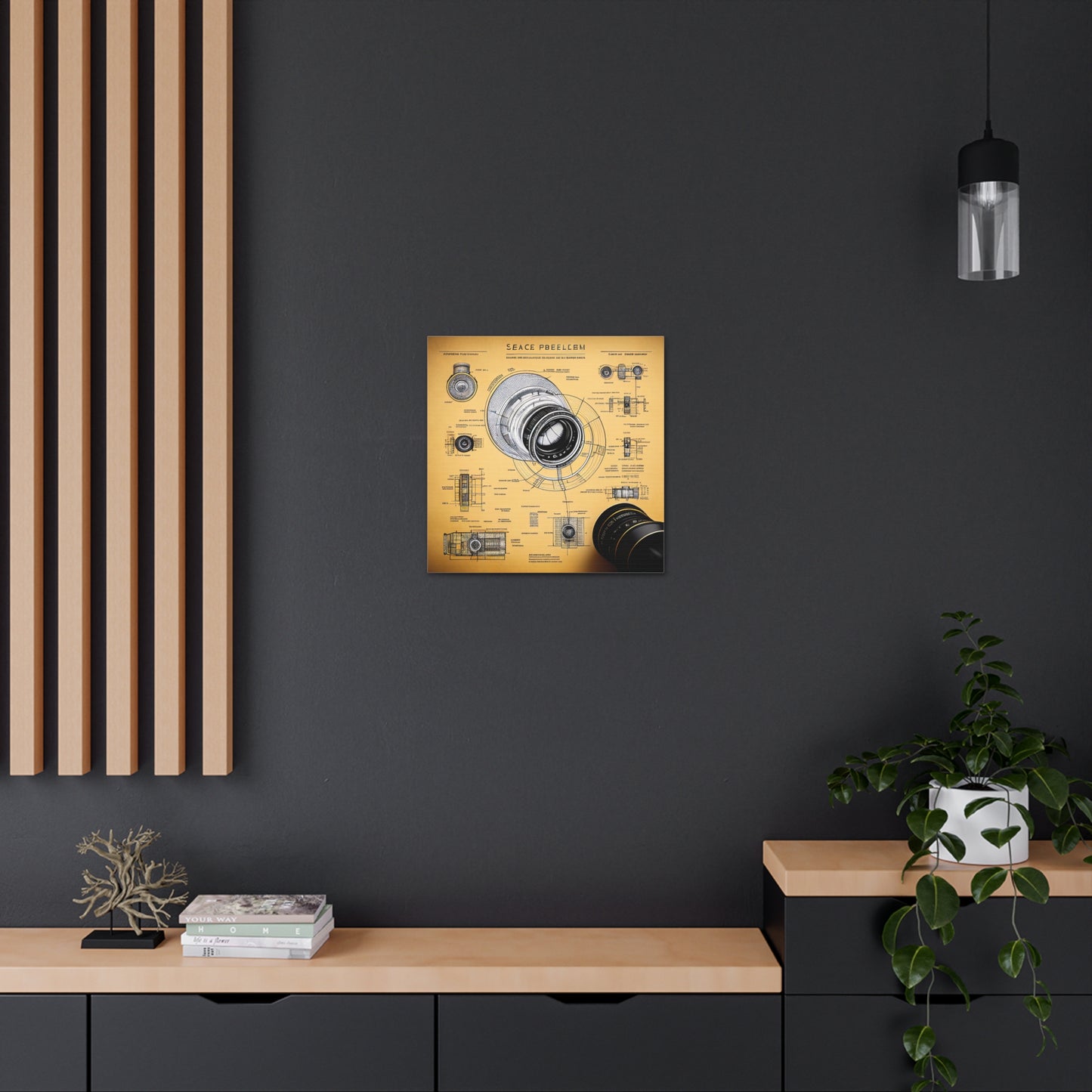 fə-ˈtä-grə-fər | Camera Aperture Technical Schematics | Canvas Gallery Wraps | AI Design Concepts | Version 2