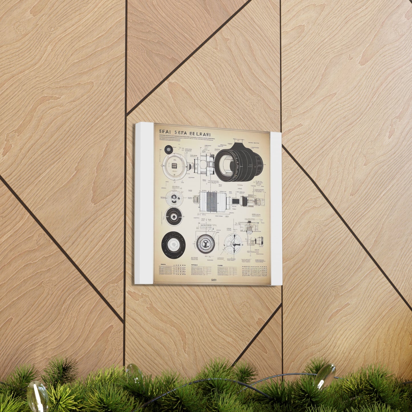 fə-ˈtä-grə-fər | Camera Aperture Technical Schematics | Canvas Gallery Wraps | AI Design Concepts | Version 4