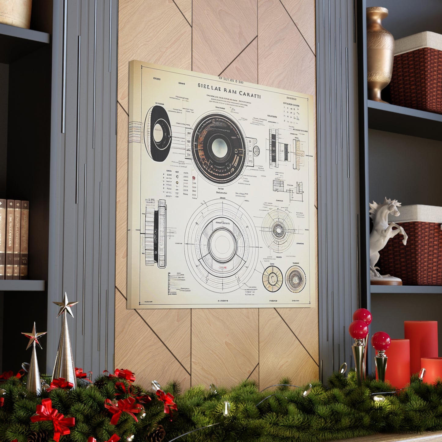 fə-ˈtä-grə-fər | Camera Aperture Technical Schematics | Canvas Gallery Wraps | AI Design Concepts | Version 13