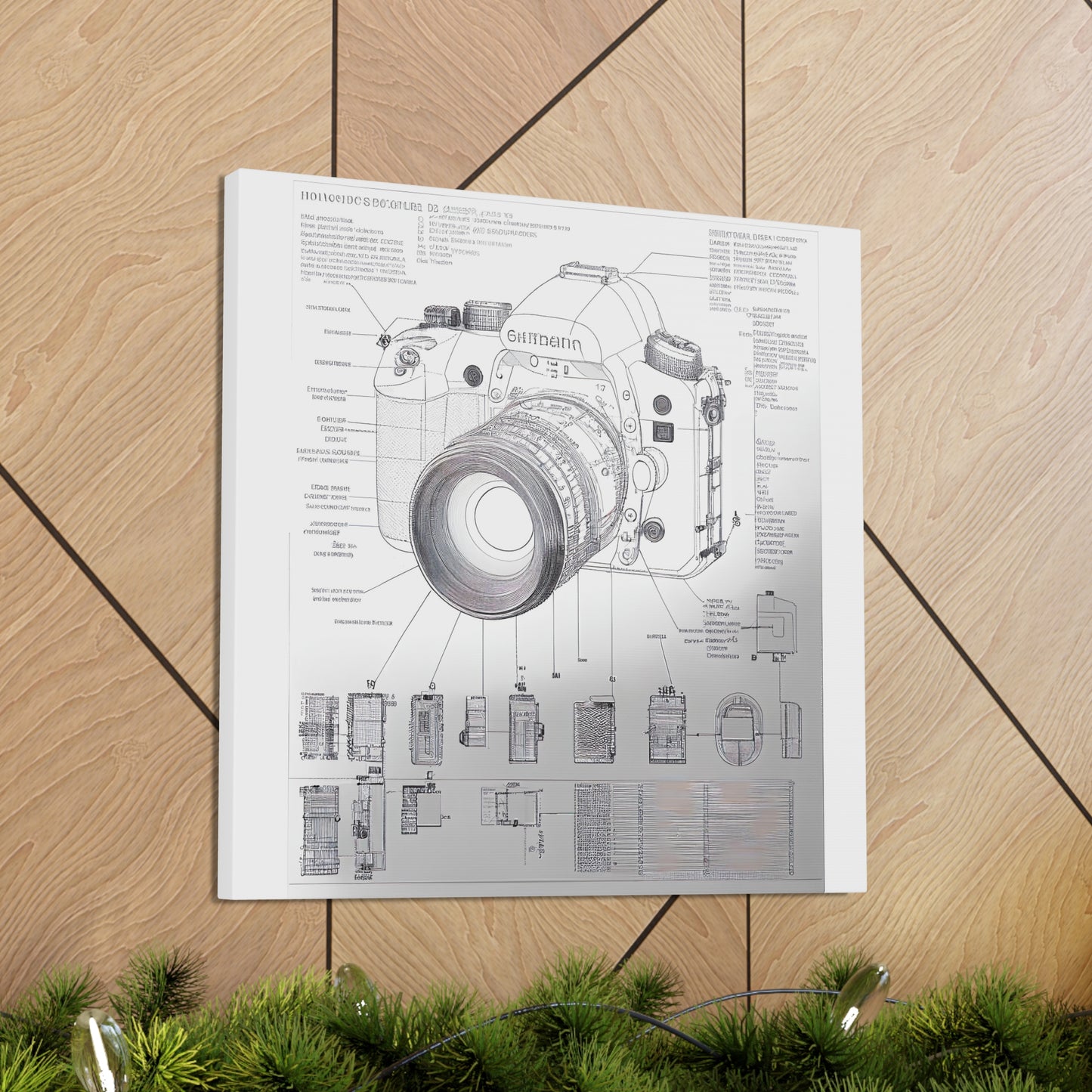 fə-ˈtä-grə-fər | Camera Aperture Technical Schematics | Canvas Gallery Wraps | AI Design Concepts | Version 8