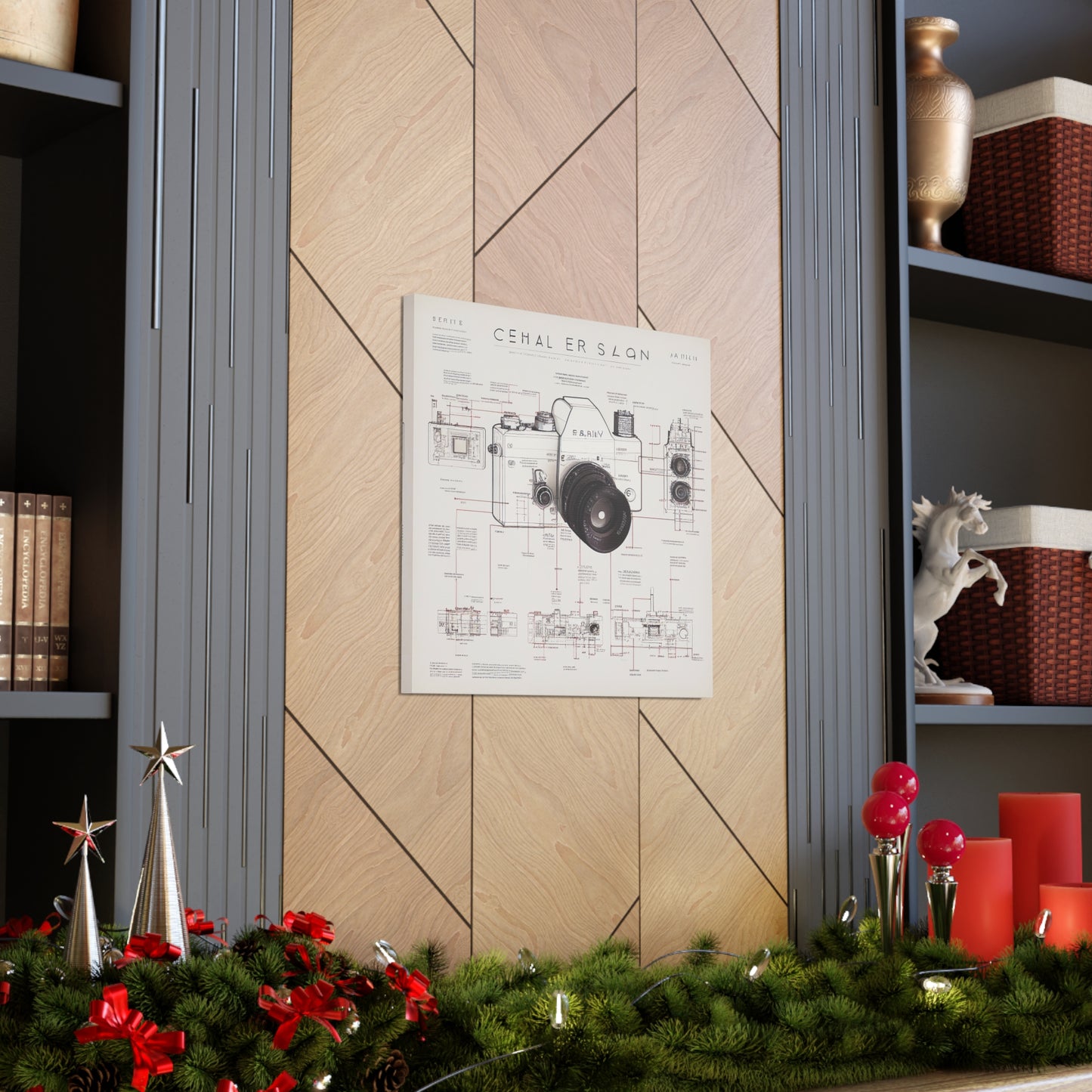 fə-ˈtä-grə-fər | Camera Aperture Technical Schematics | Canvas Gallery Wraps | AI Design Concepts | Version 17