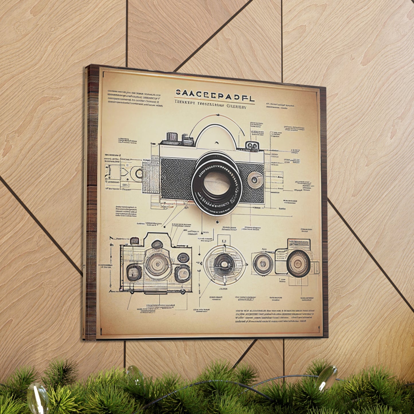fə-ˈtä-grə-fər | Camera Aperture Technical Schematics | Canvas Gallery Wraps | AI Design Concepts | Version 15