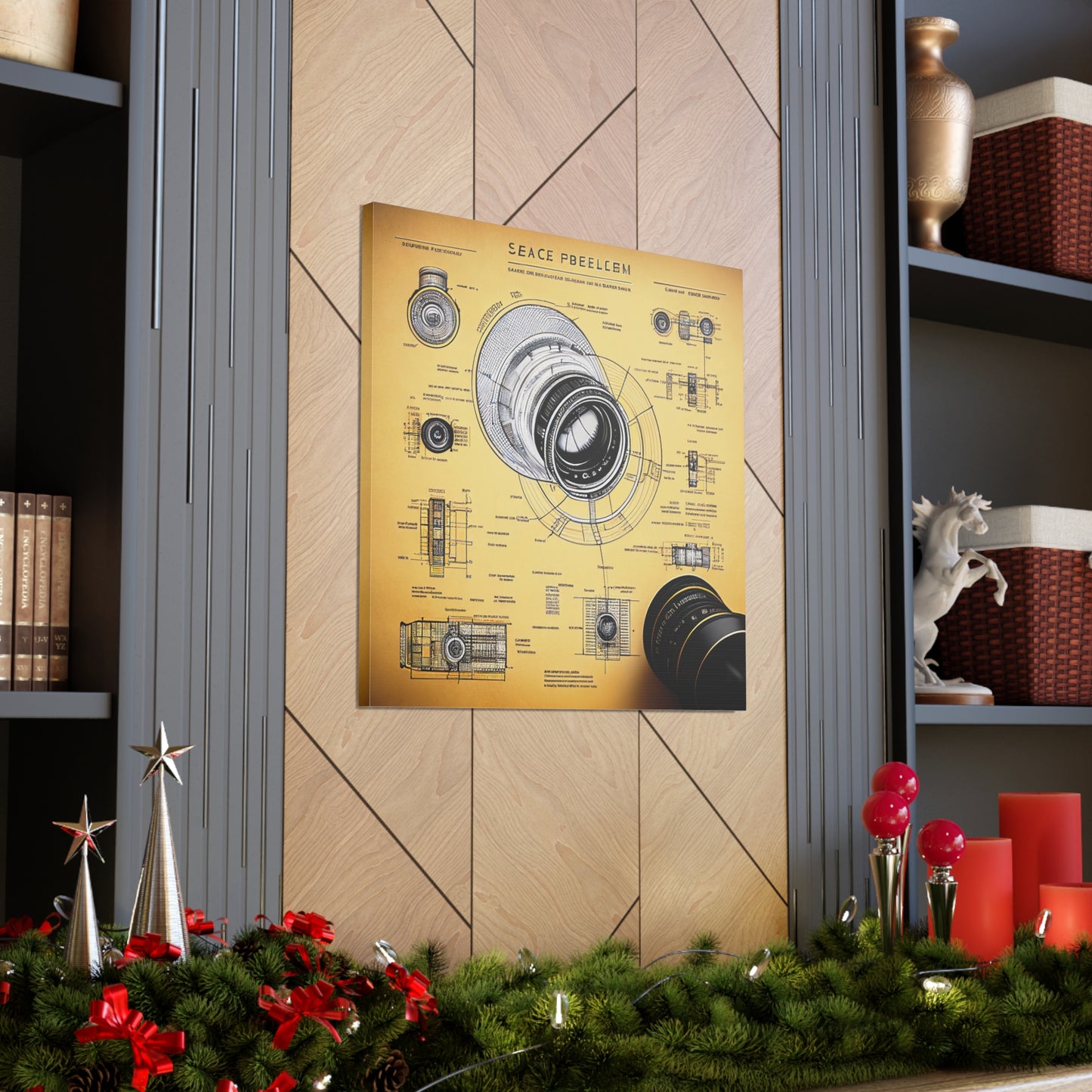 fə-ˈtä-grə-fər | Camera Aperture Technical Schematics | Canvas Gallery Wraps | AI Design Concepts | Version 2