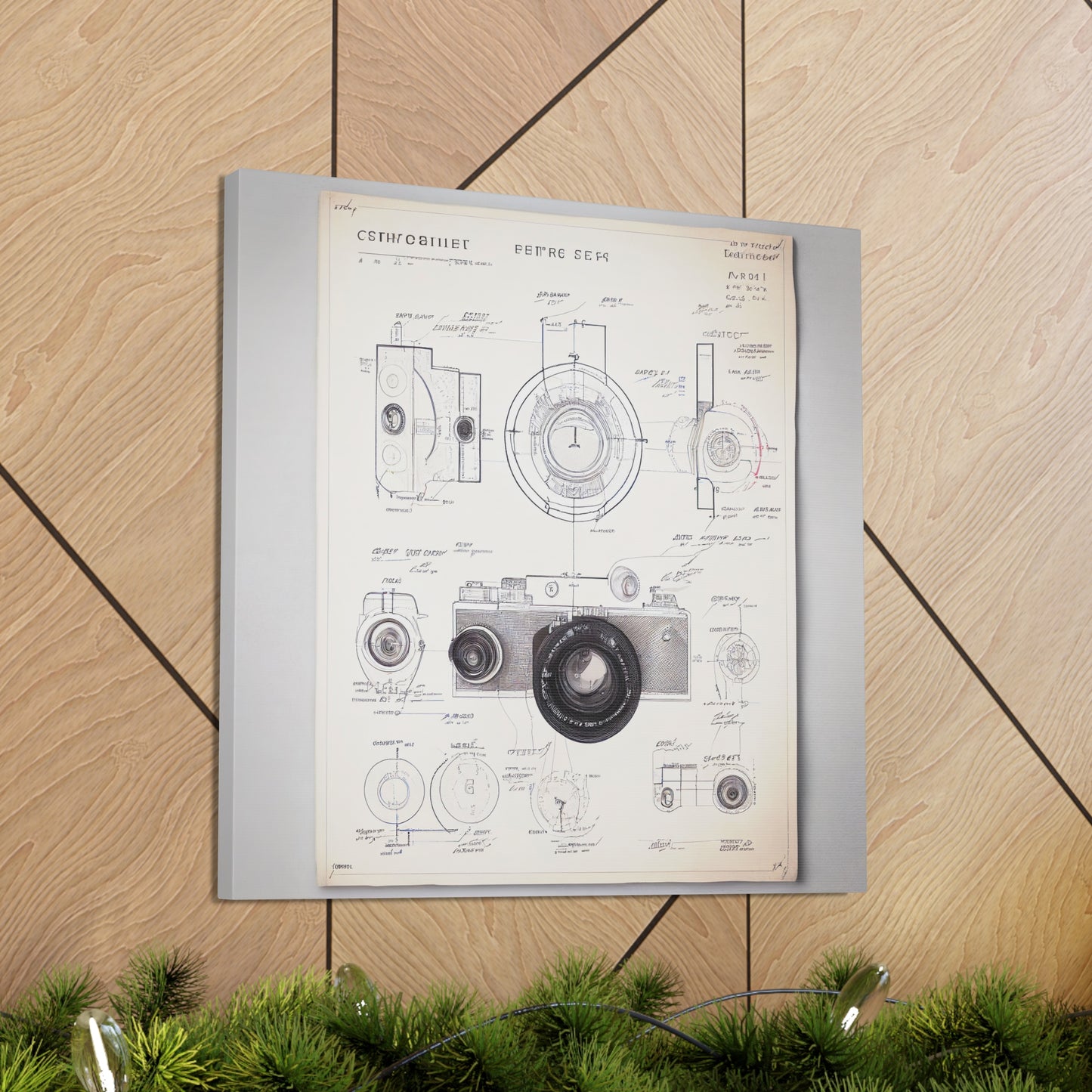 fə-ˈtä-grə-fər | Camera Aperture Technical Schematics | Canvas Gallery Wraps | AI Design Concepts | Version 3