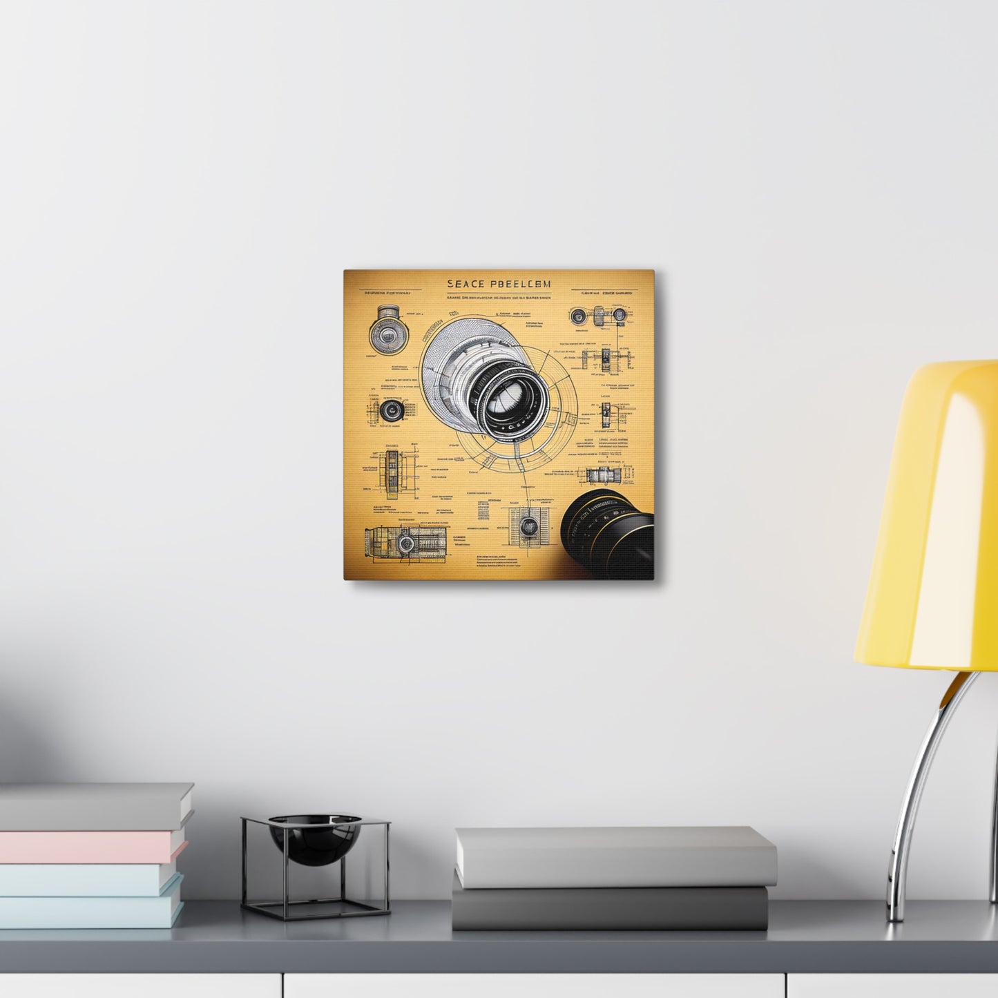 fə-ˈtä-grə-fər | Camera Aperture Technical Schematics | Canvas Gallery Wraps | AI Design Concepts | Version 2