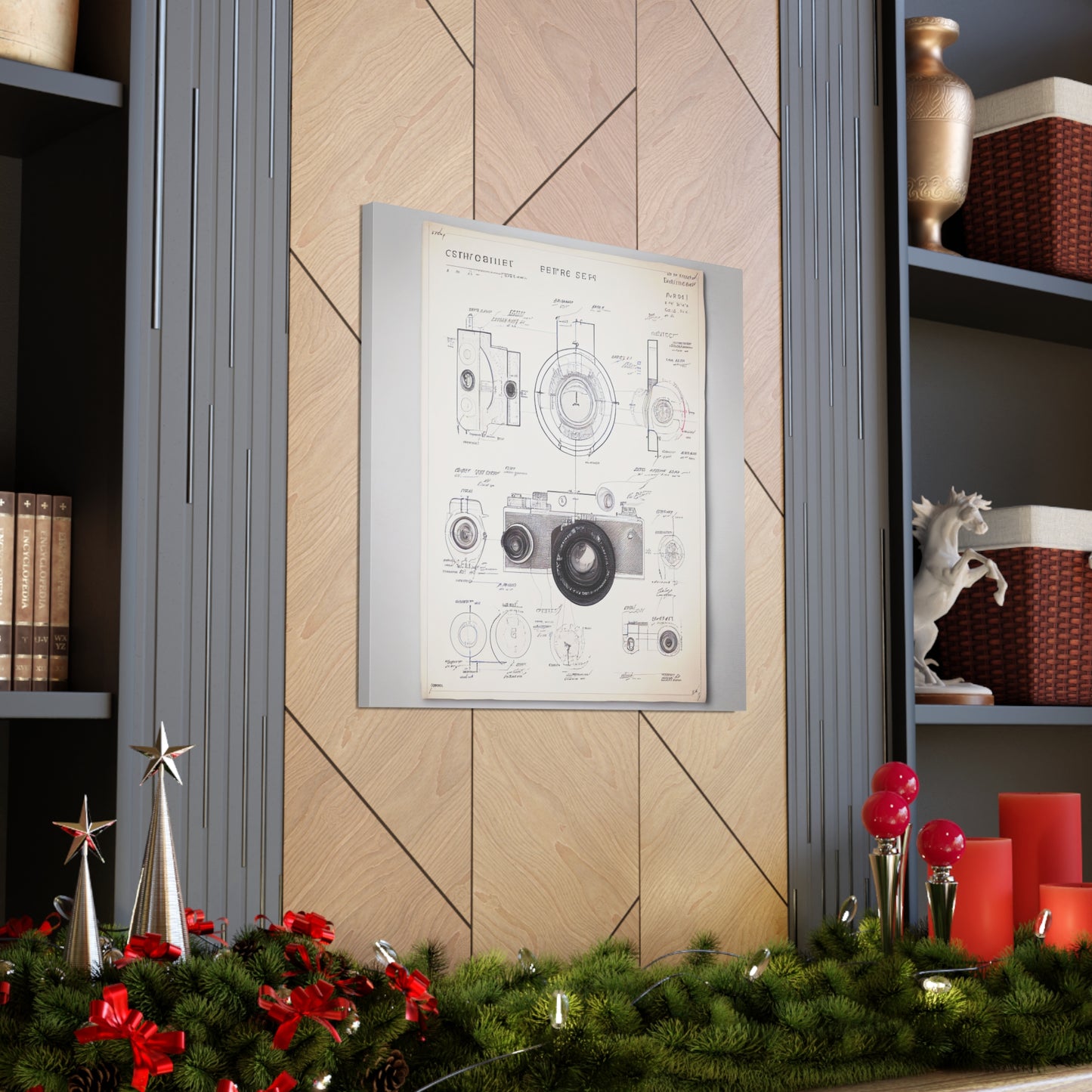 fə-ˈtä-grə-fər | Camera Aperture Technical Schematics | Canvas Gallery Wraps | AI Design Concepts | Version 3