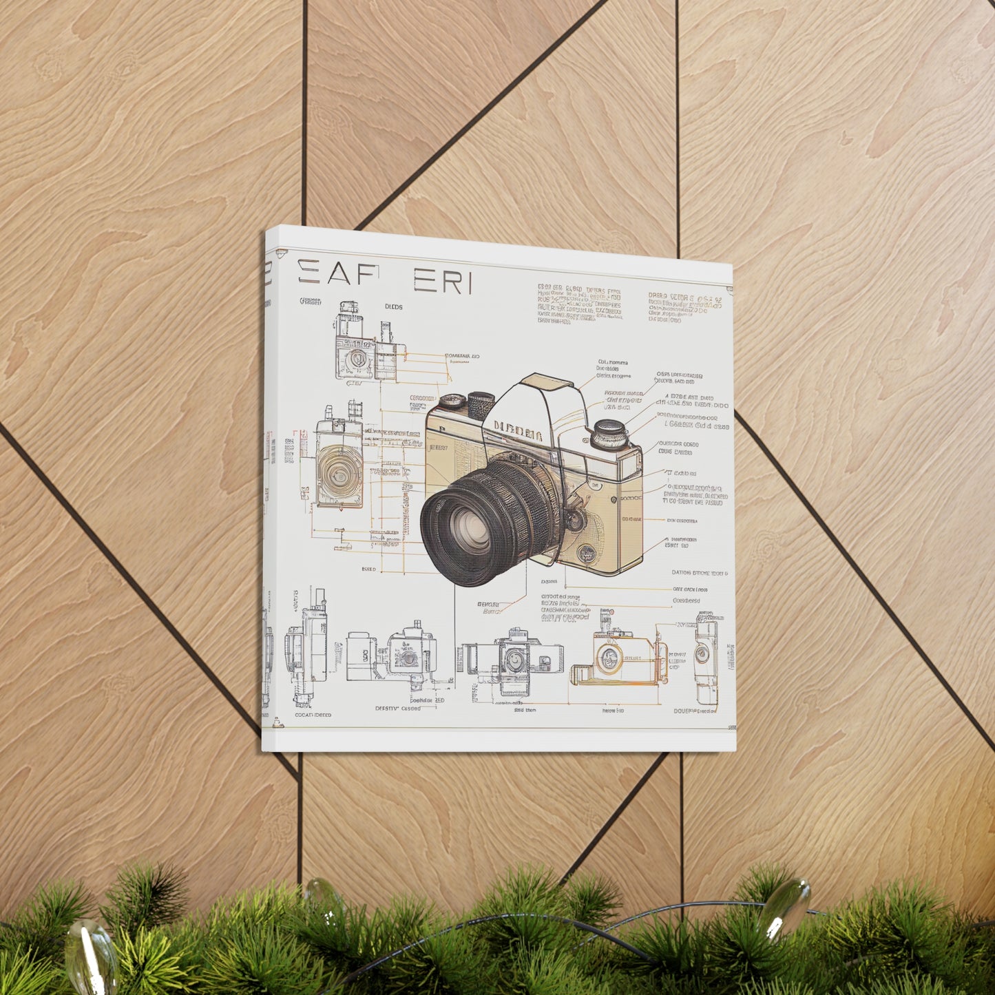 fə-ˈtä-grə-fər | Camera Aperture Technical Schematics | Canvas Gallery Wraps | AI Design Concepts | Version 12