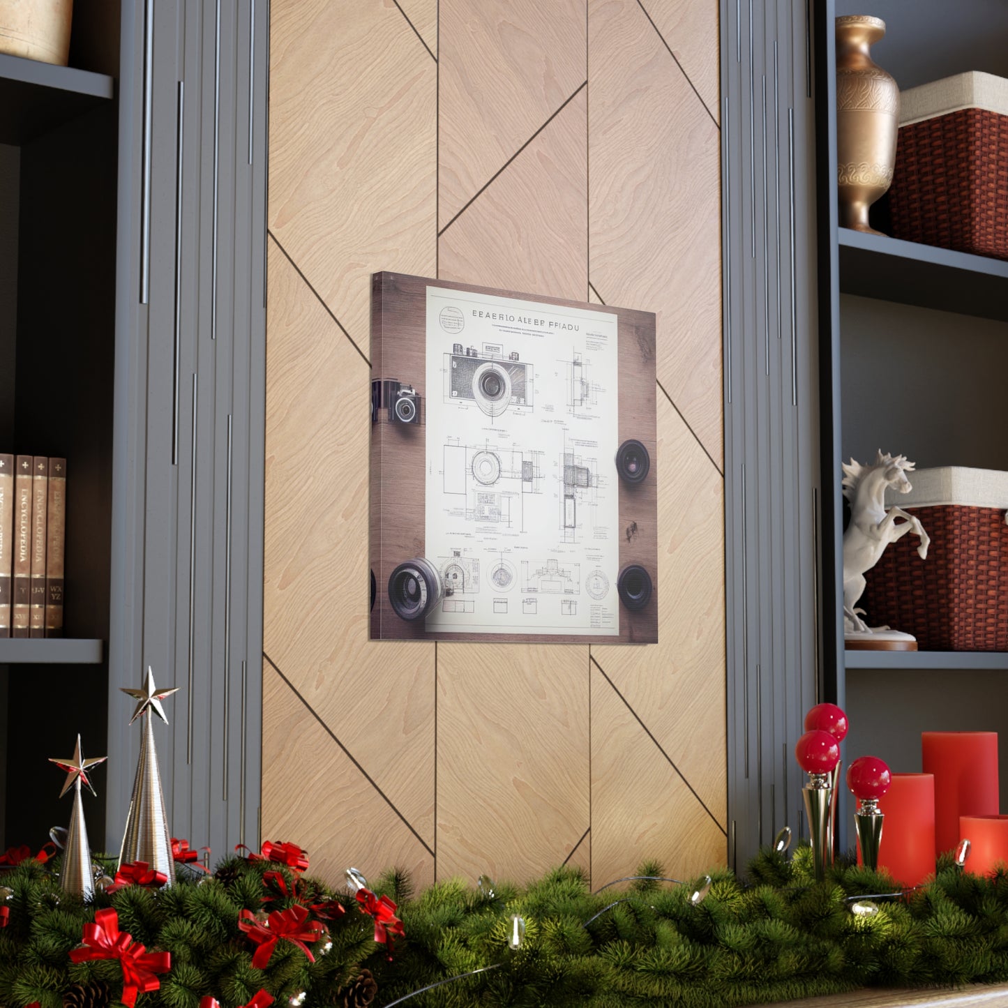 fə-ˈtä-grə-fər | Camera Aperture Technical Schematics | Canvas Gallery Wraps | AI Design Concepts | Version 14