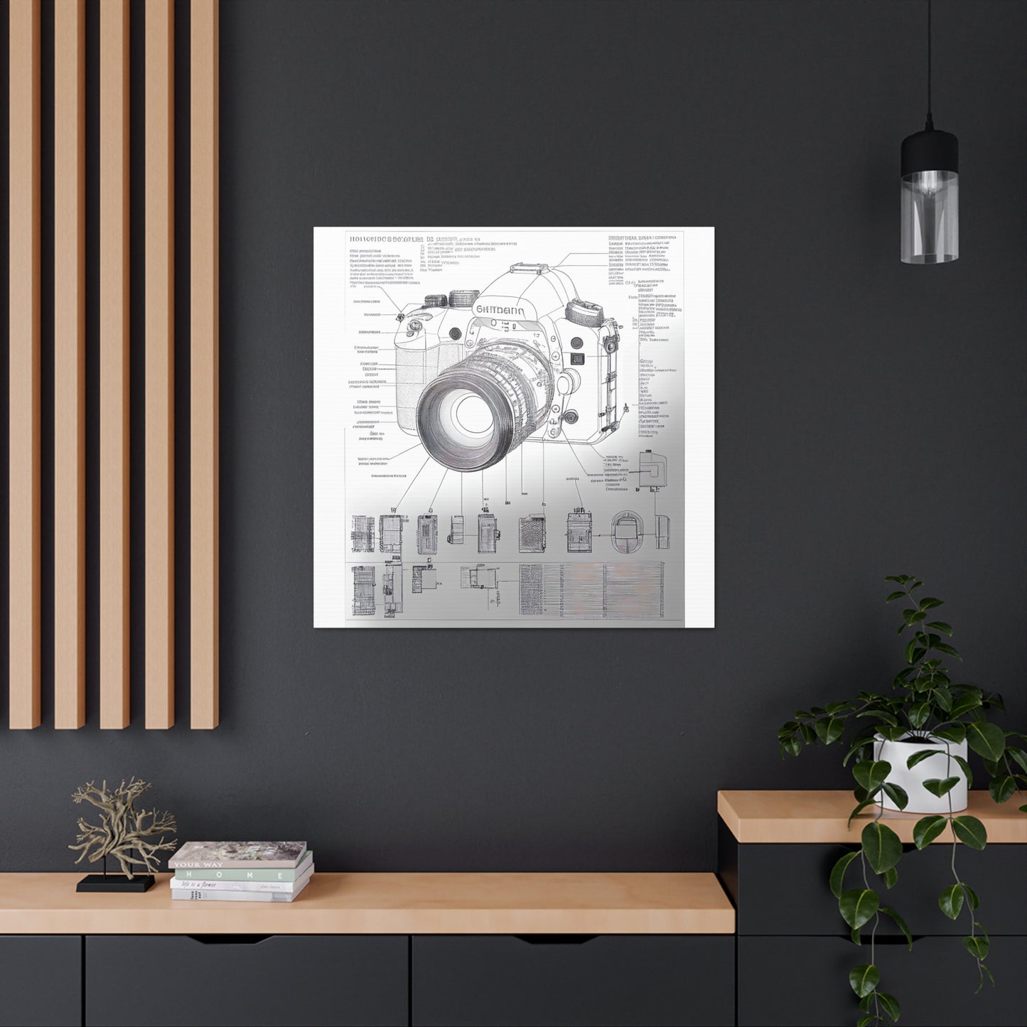 fə-ˈtä-grə-fər | Camera Aperture Technical Schematics | Canvas Gallery Wraps | AI Design Concepts | Version 8